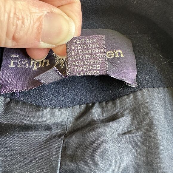 Ralph Lauren Purple Label Utility Military Jacket in Navy Size 6 Womens USA - Picture 11 of 13